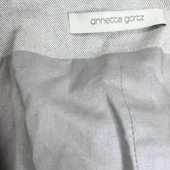 ANNETTE GORTZ Button Up Cotton Suit Jacket Blazer - Picture 8 of 10